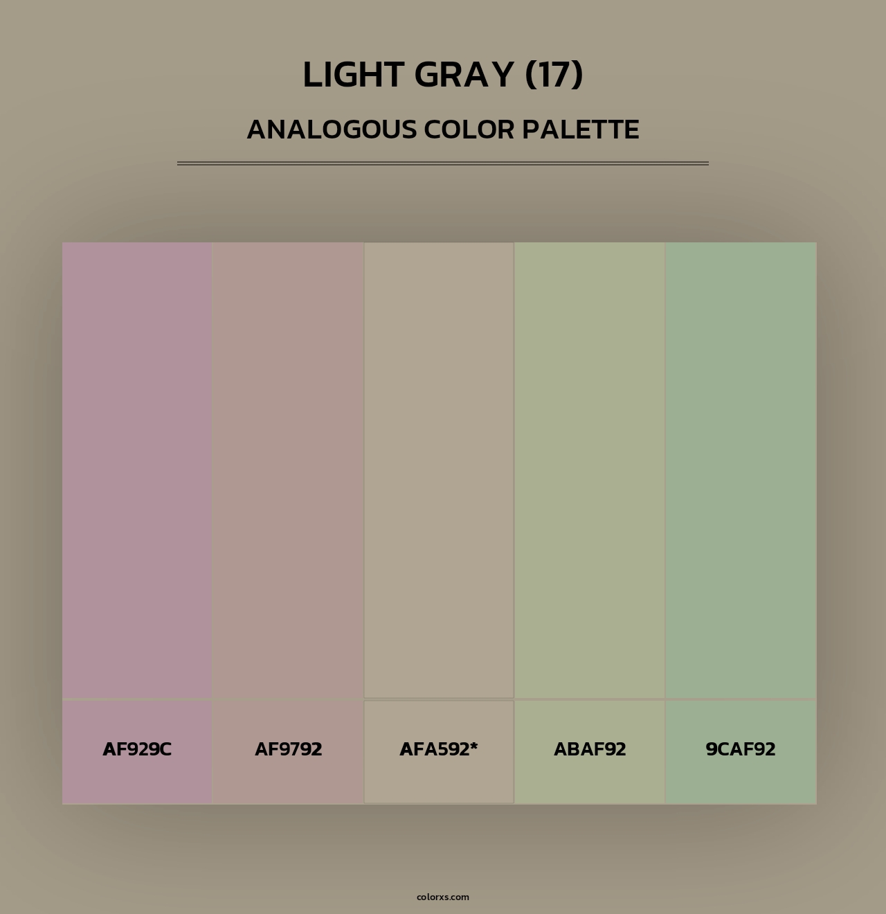 Light Gray (17) - Analogous Color Palette