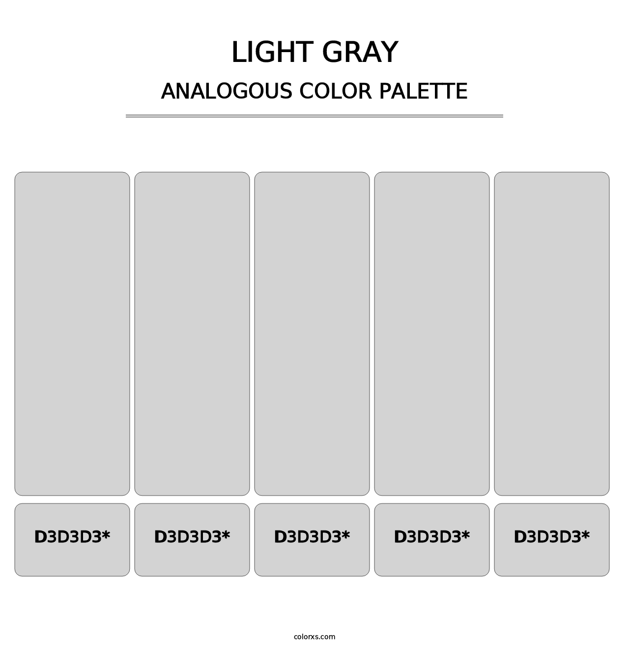 Light Gray - Analogous Color Palette