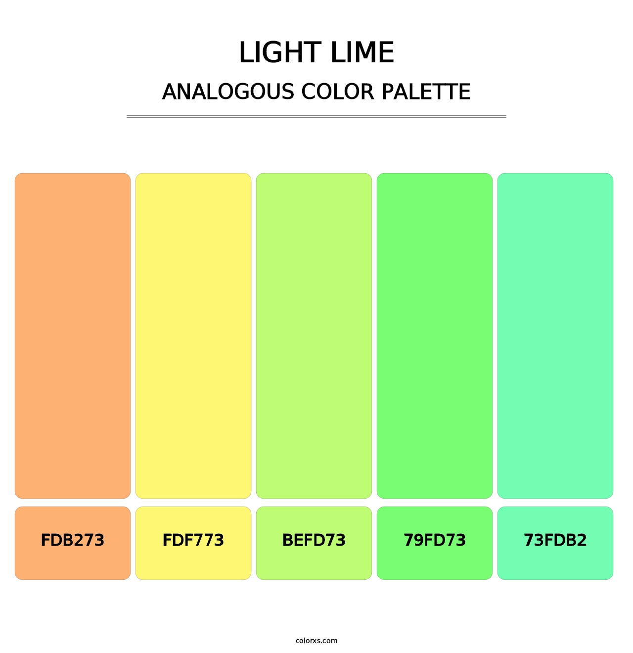 Light Lime - Analogous Color Palette