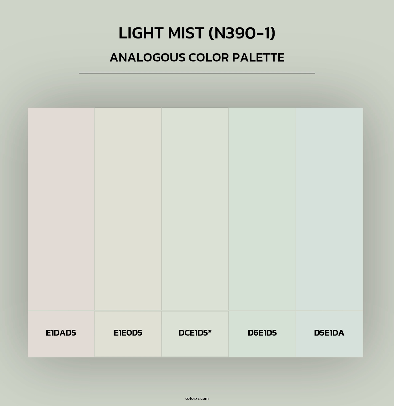 Light Mist (N390-1) - Analogous Color Palette