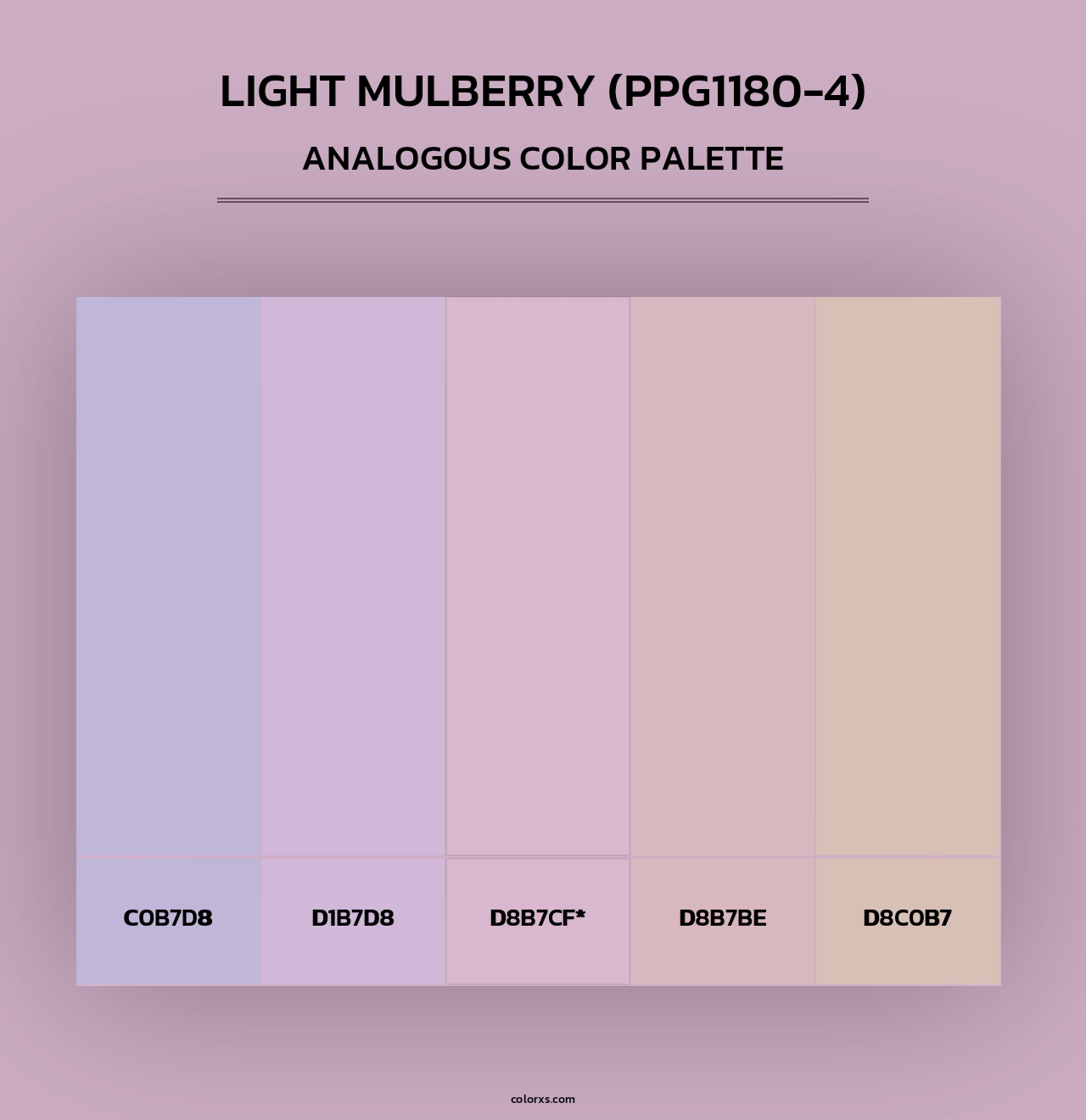 Light Mulberry (PPG1180-4) - Analogous Color Palette