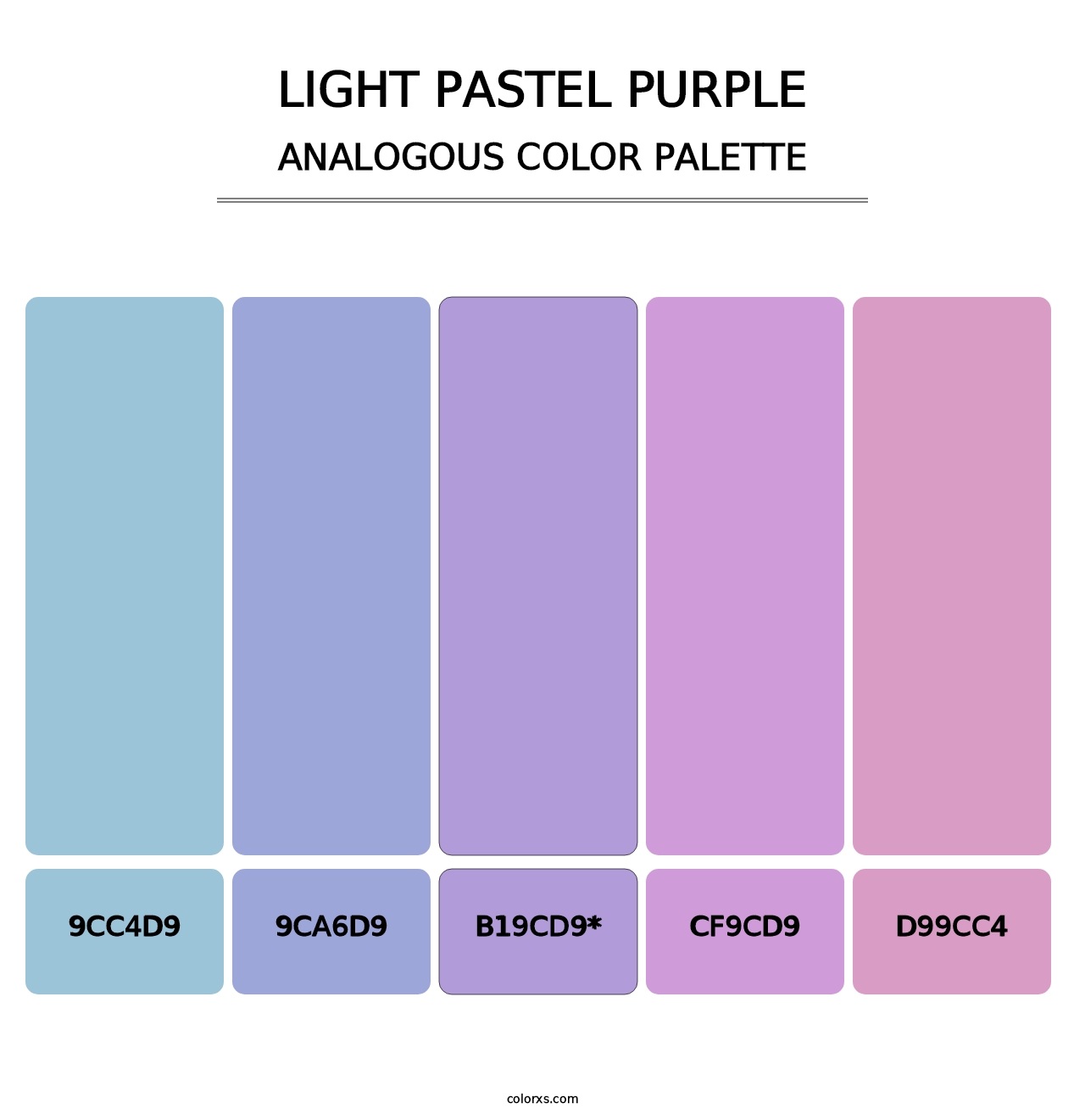 Light Pastel Purple - Analogous Color Palette