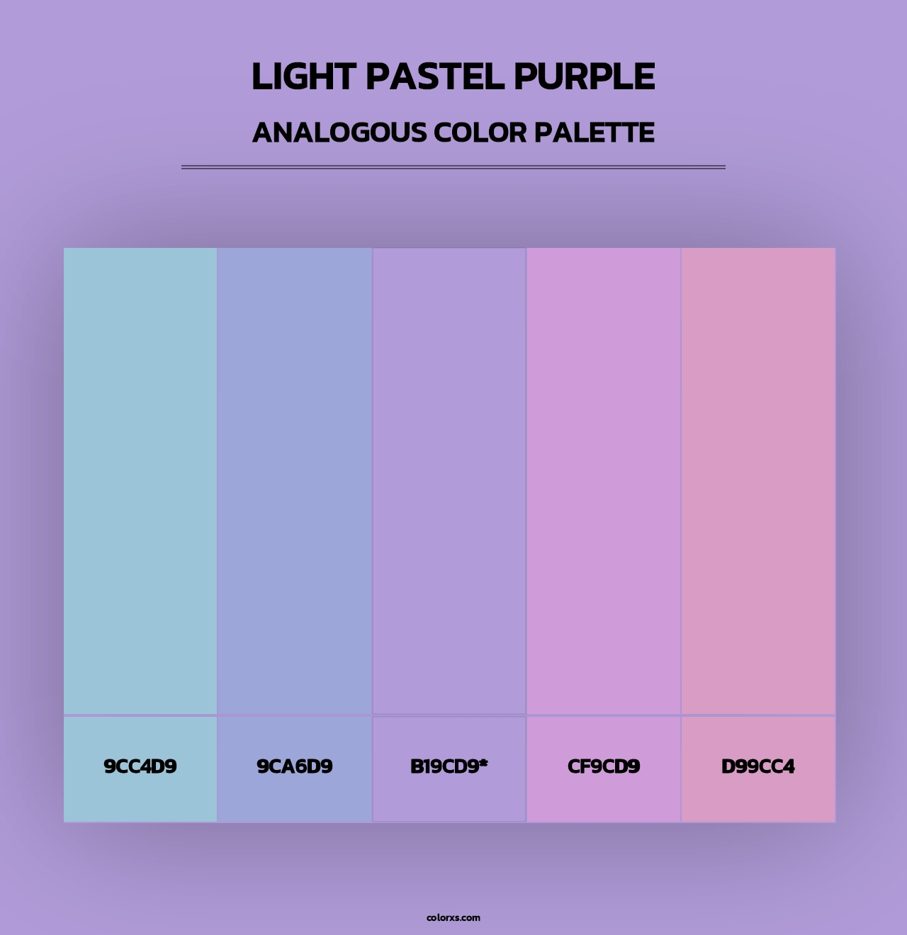 Light Pastel Purple - Analogous Color Palette