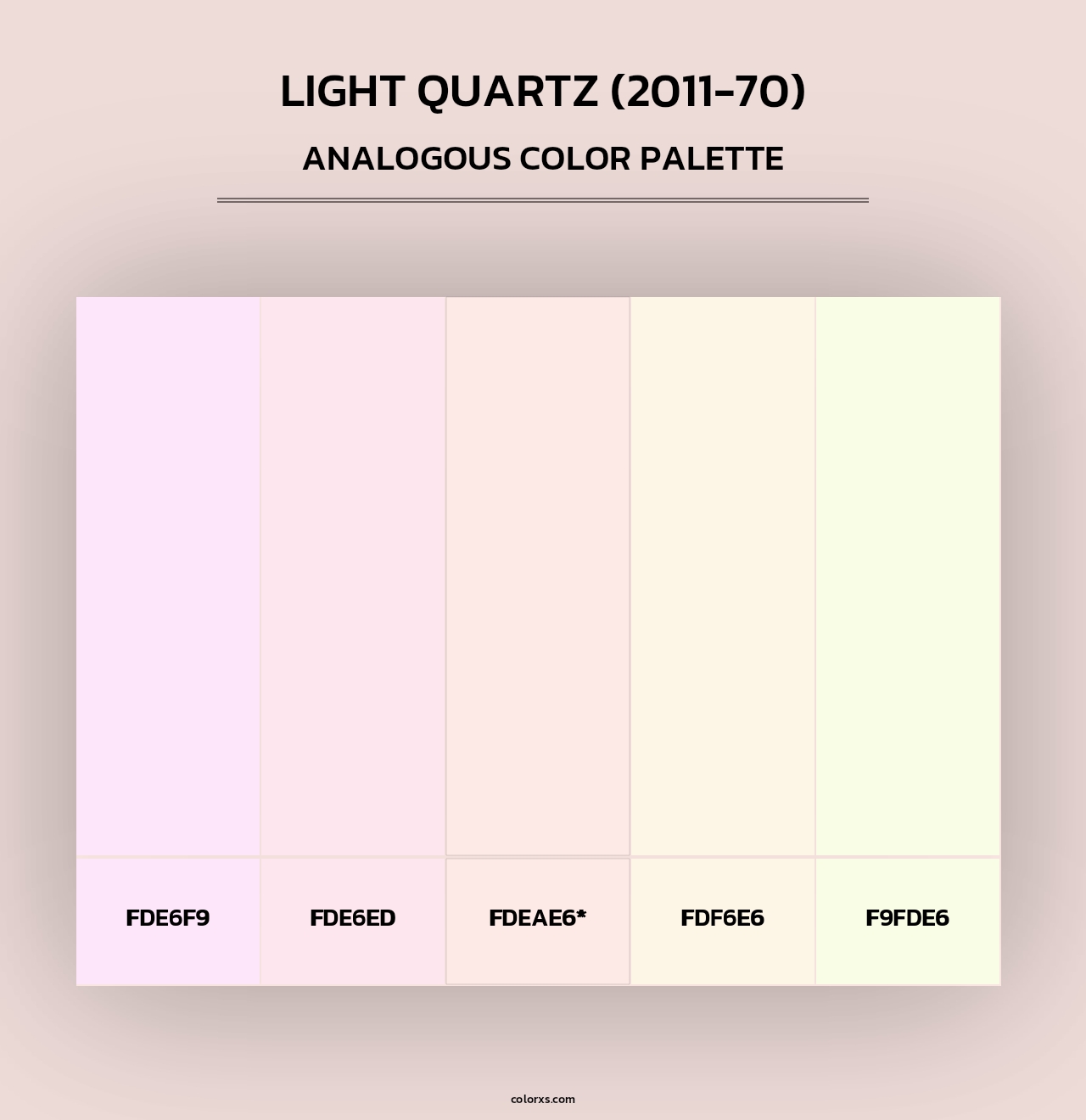 Light Quartz (2011-70) - Analogous Color Palette