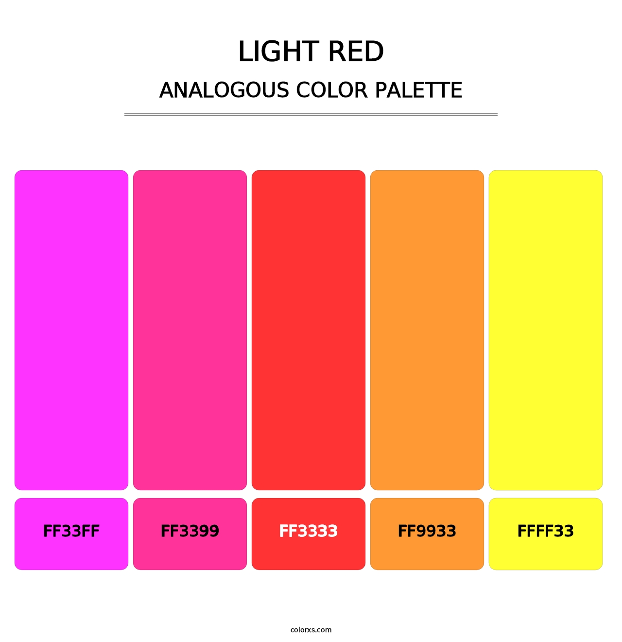 Light Red - Analogous Color Palette