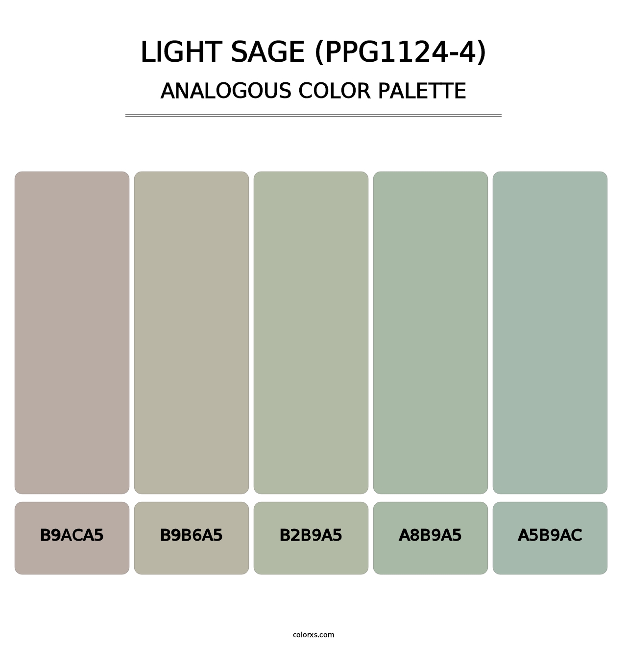 Light Sage (PPG1124-4) - Analogous Color Palette