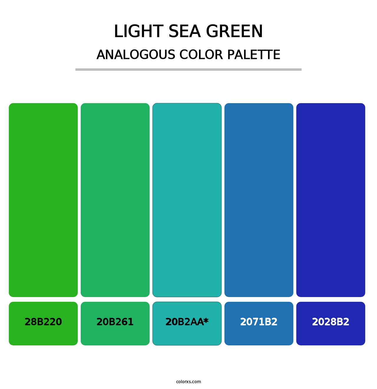 Light Sea Green - Analogous Color Palette