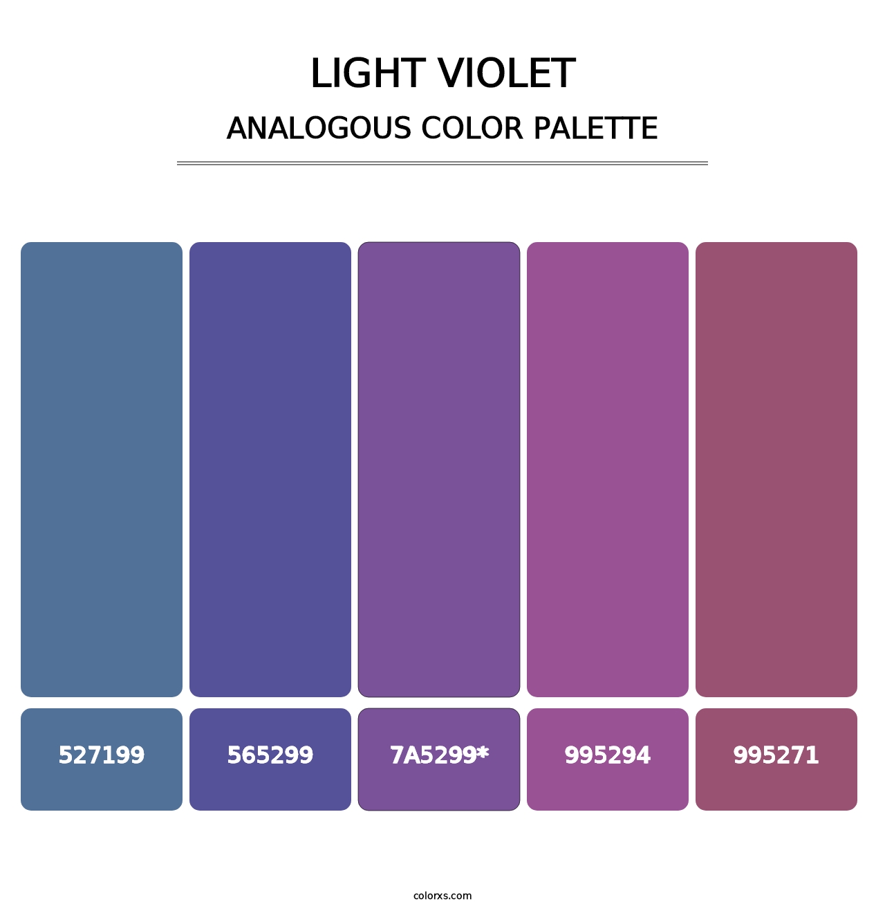 Light Violet - Analogous Color Palette