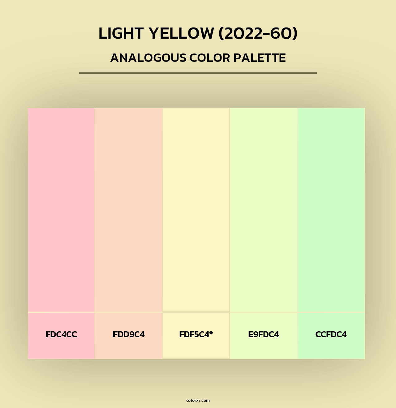 Light Yellow (2022-60) - Analogous Color Palette
