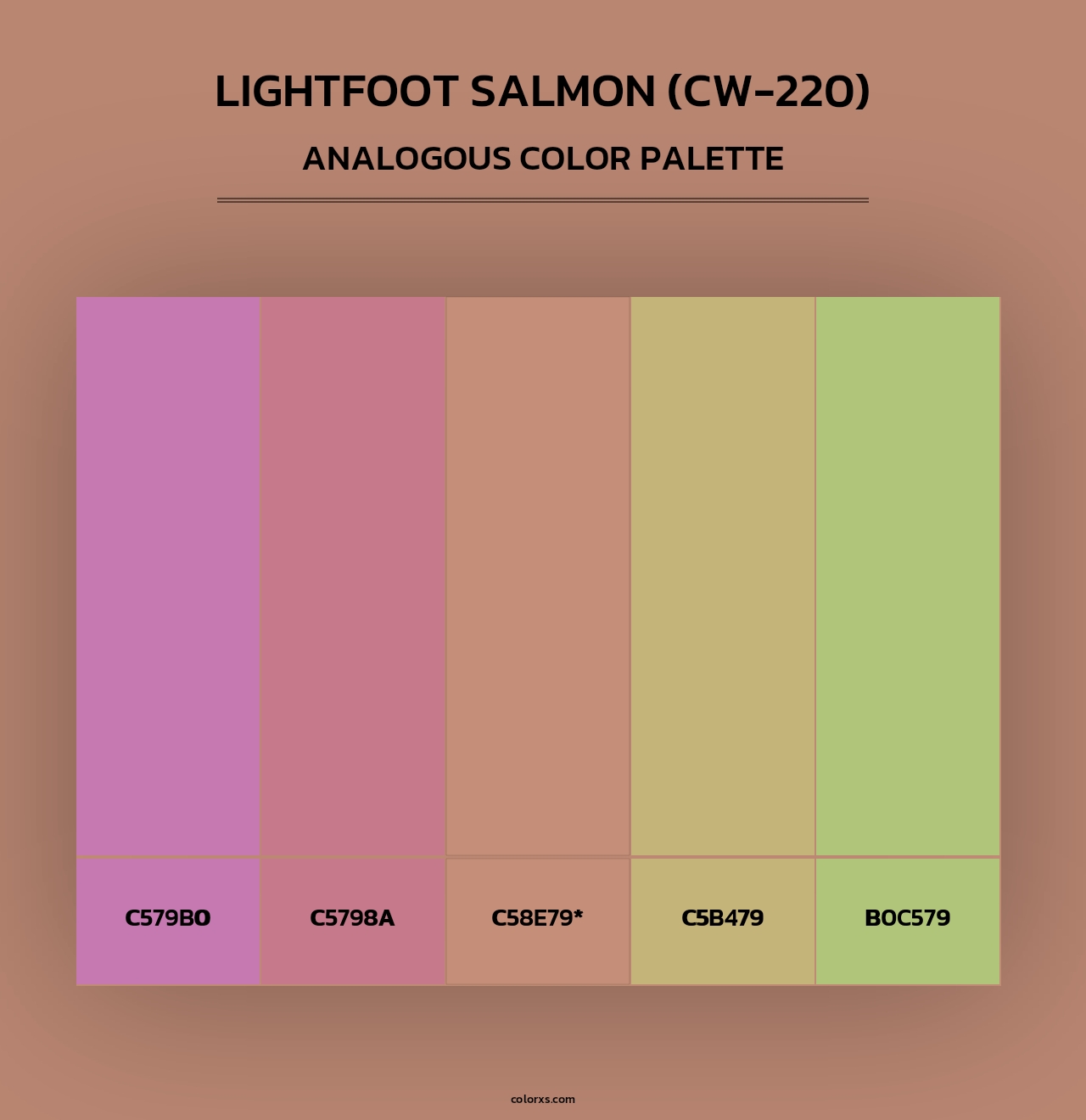 Lightfoot Salmon (CW-220) - Analogous Color Palette