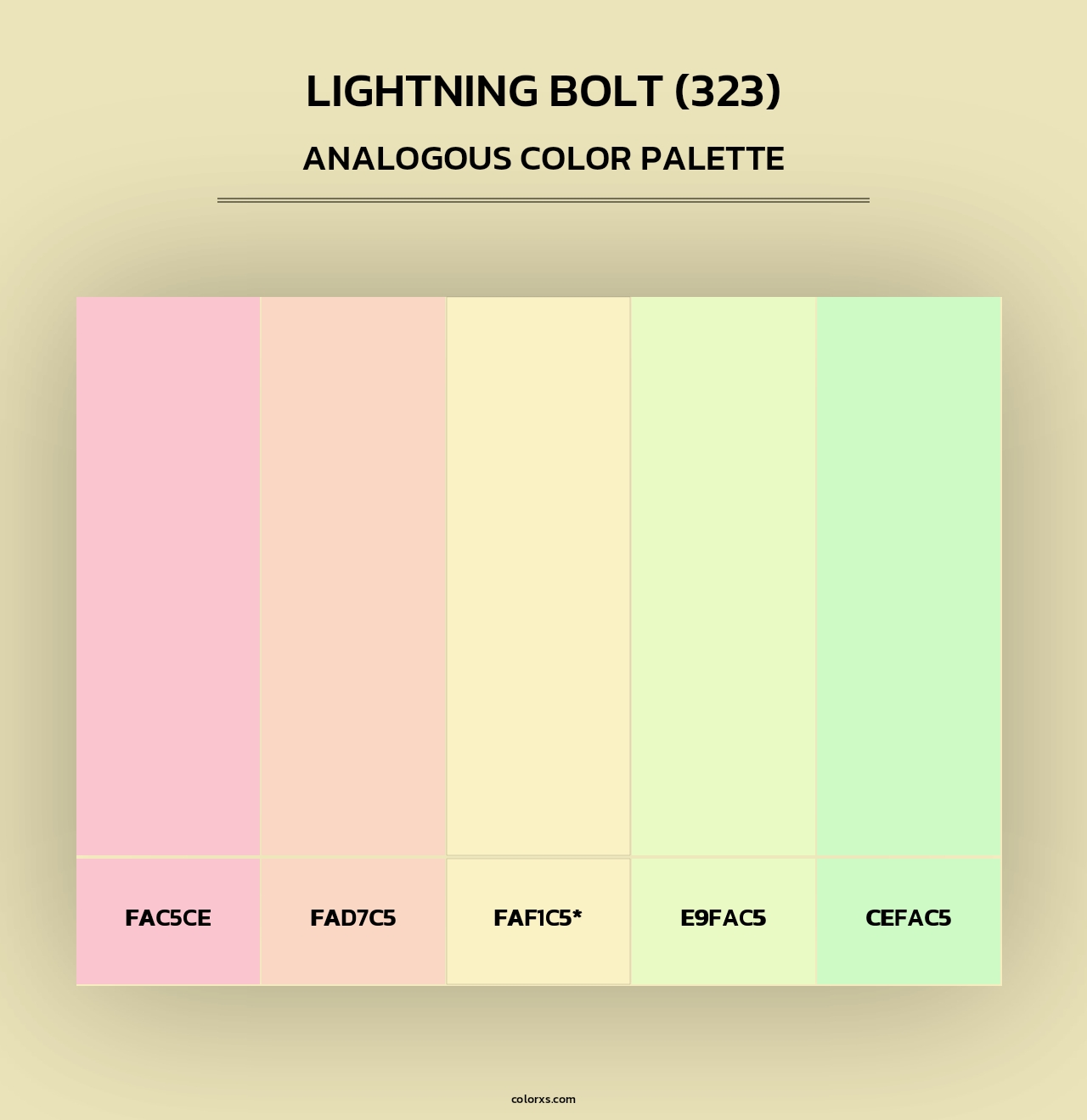 Lightning Bolt (323) - Analogous Color Palette