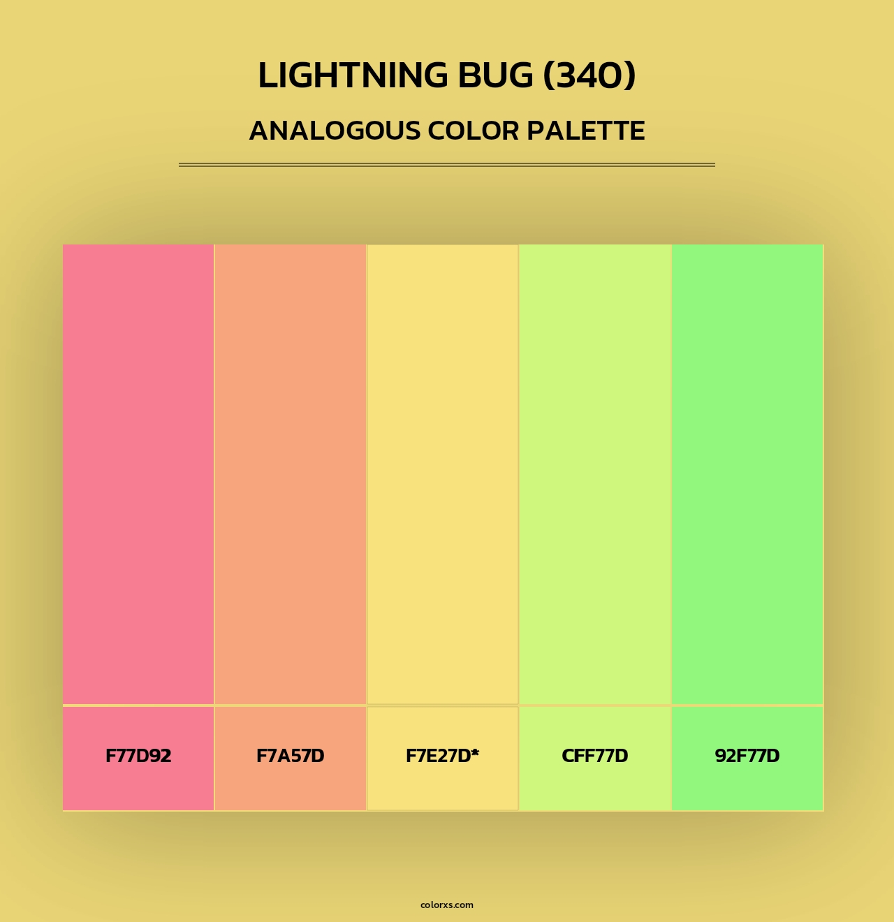 Lightning Bug (340) - Analogous Color Palette
