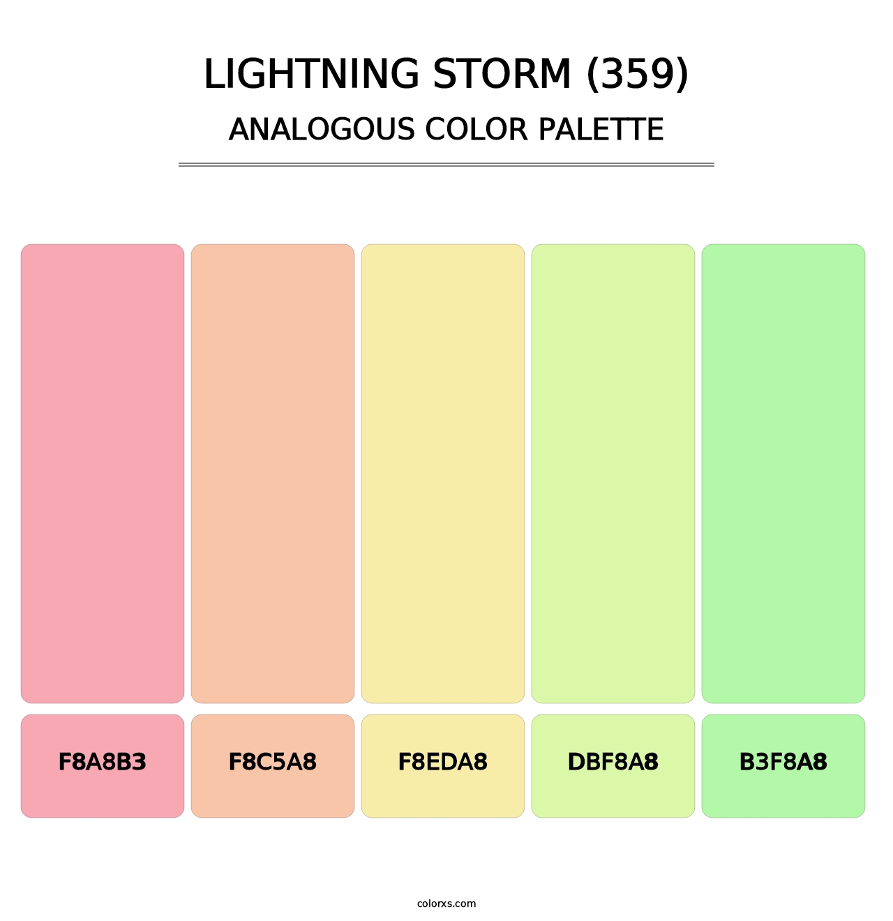 Lightning Storm (359) - Analogous Color Palette