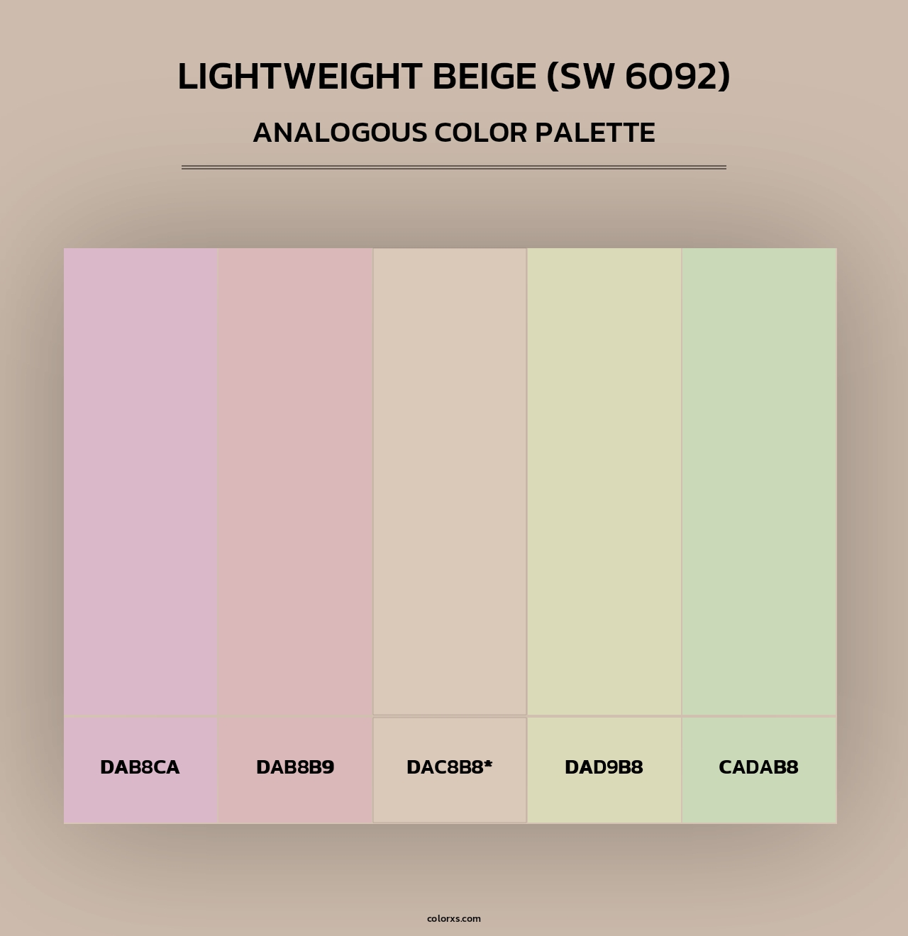 Lightweight Beige (SW 6092) - Analogous Color Palette