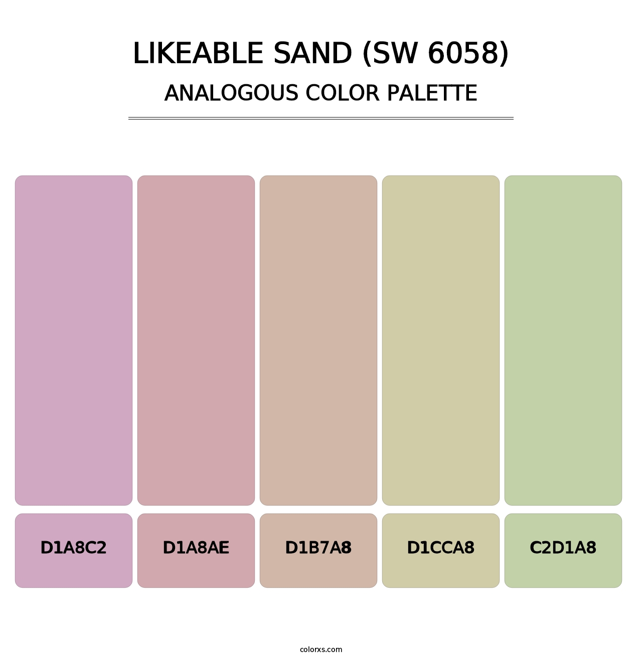 Likeable Sand (SW 6058) - Analogous Color Palette