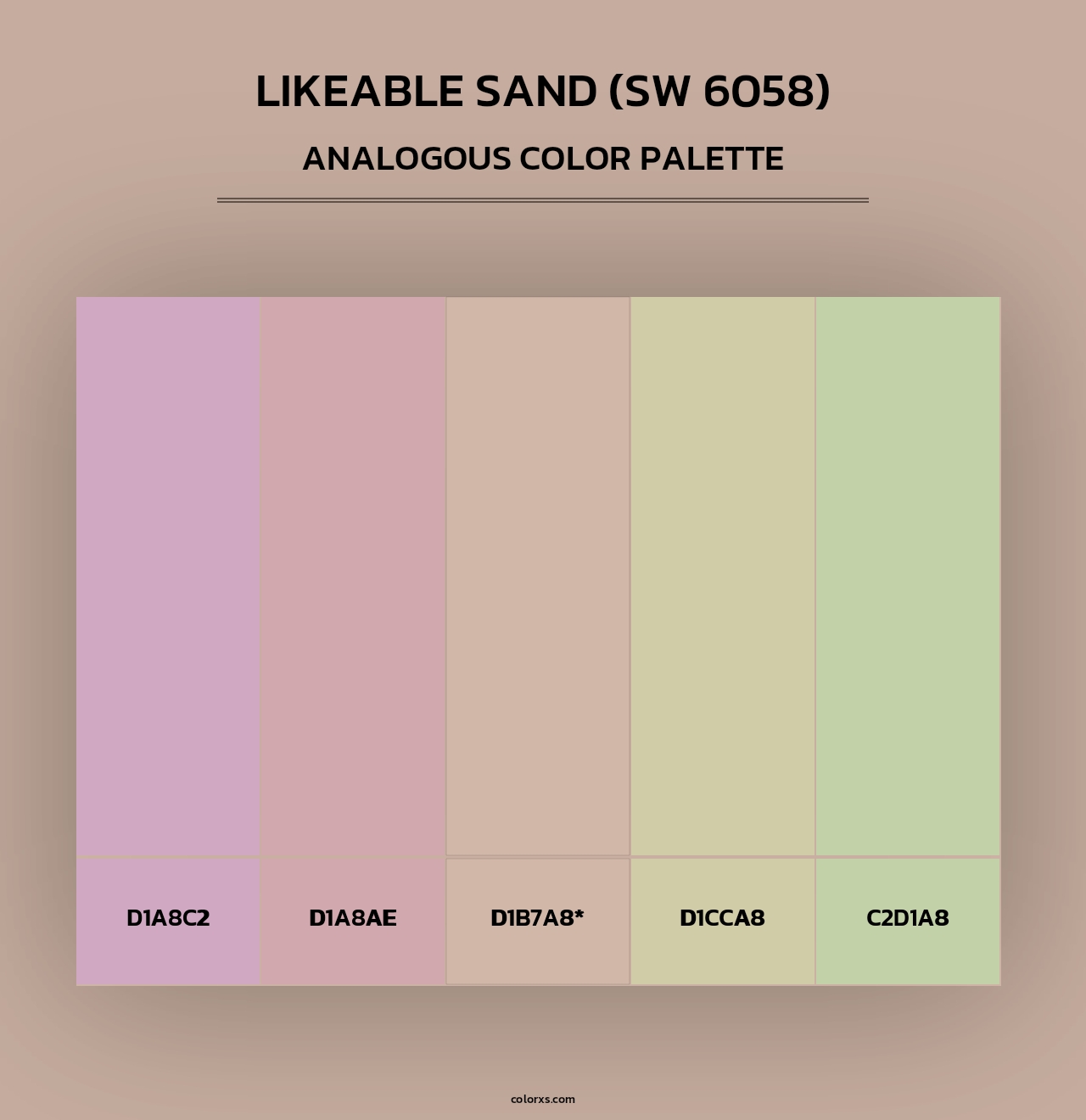 Likeable Sand (SW 6058) - Analogous Color Palette