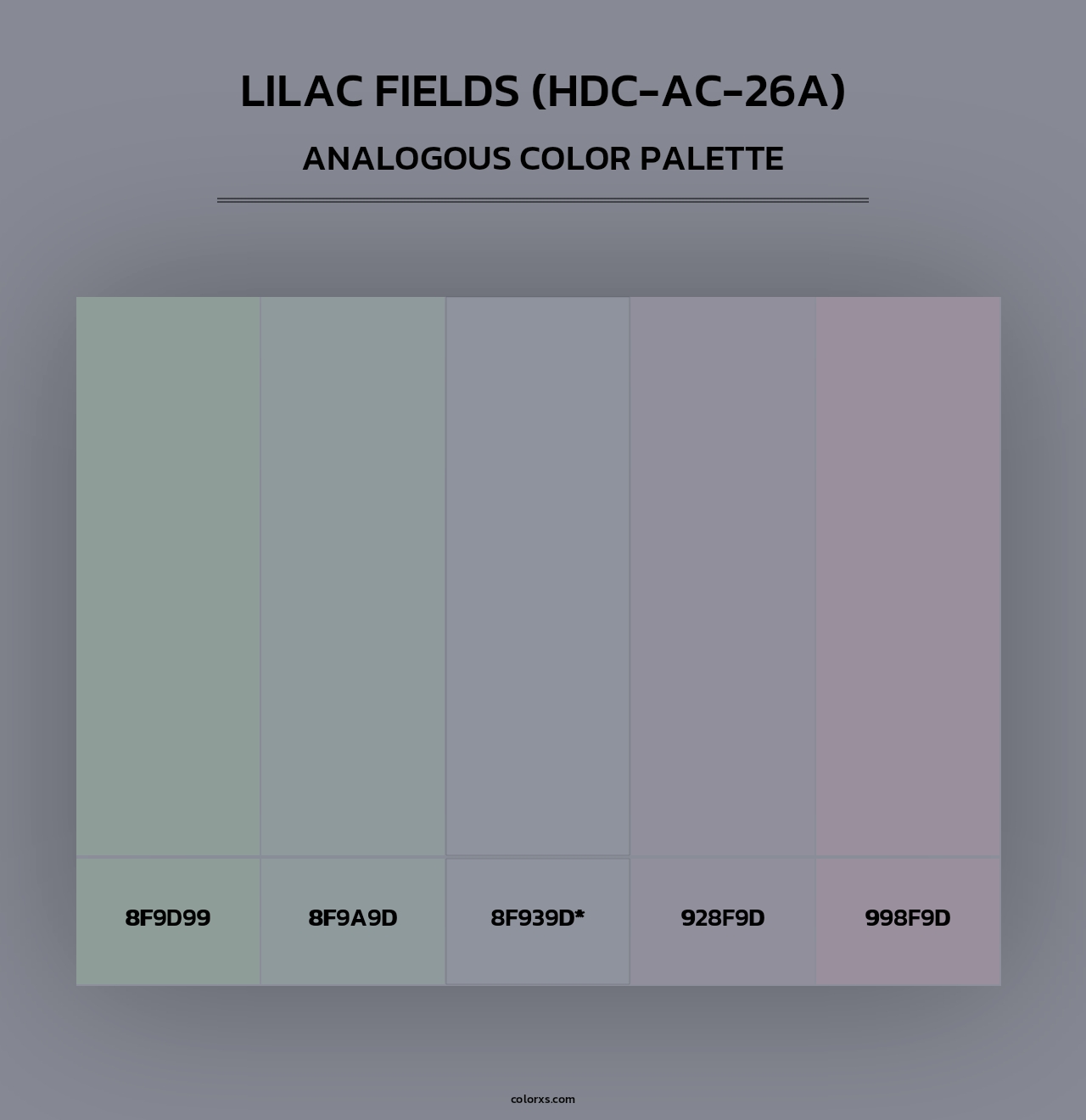 Lilac Fields (HDC-AC-26A) - Analogous Color Palette