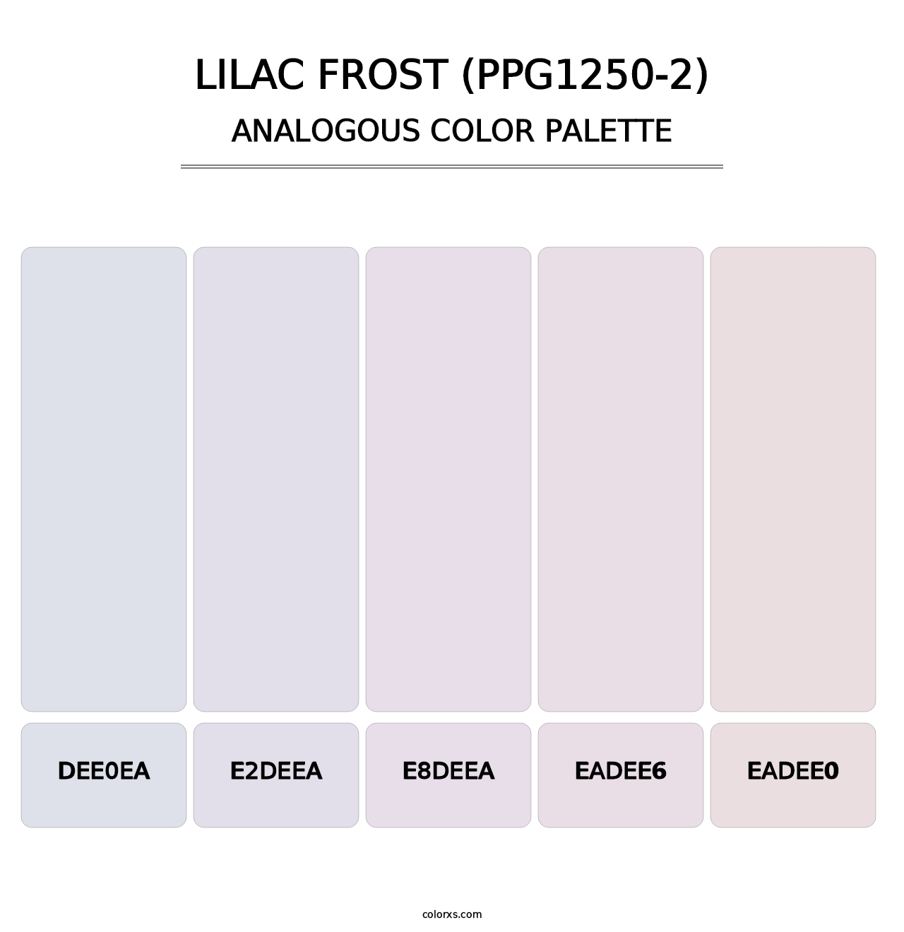 Lilac Frost (PPG1250-2) - Analogous Color Palette