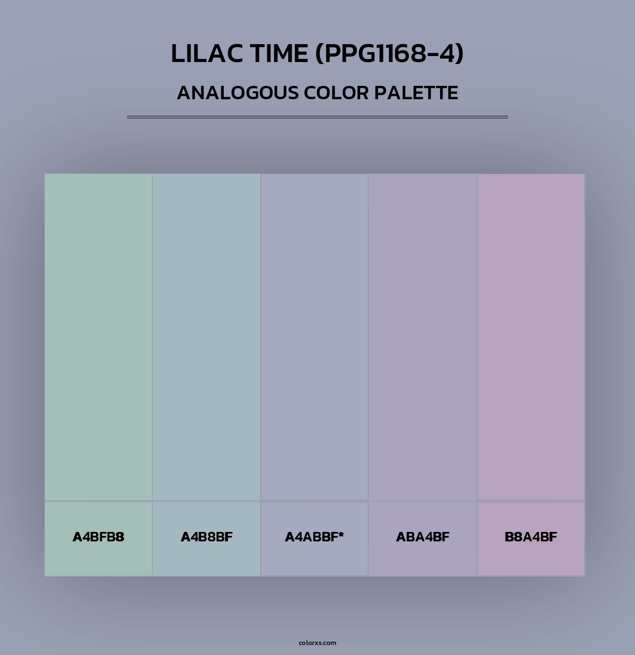 Lilac Time (PPG1168-4) - Analogous Color Palette