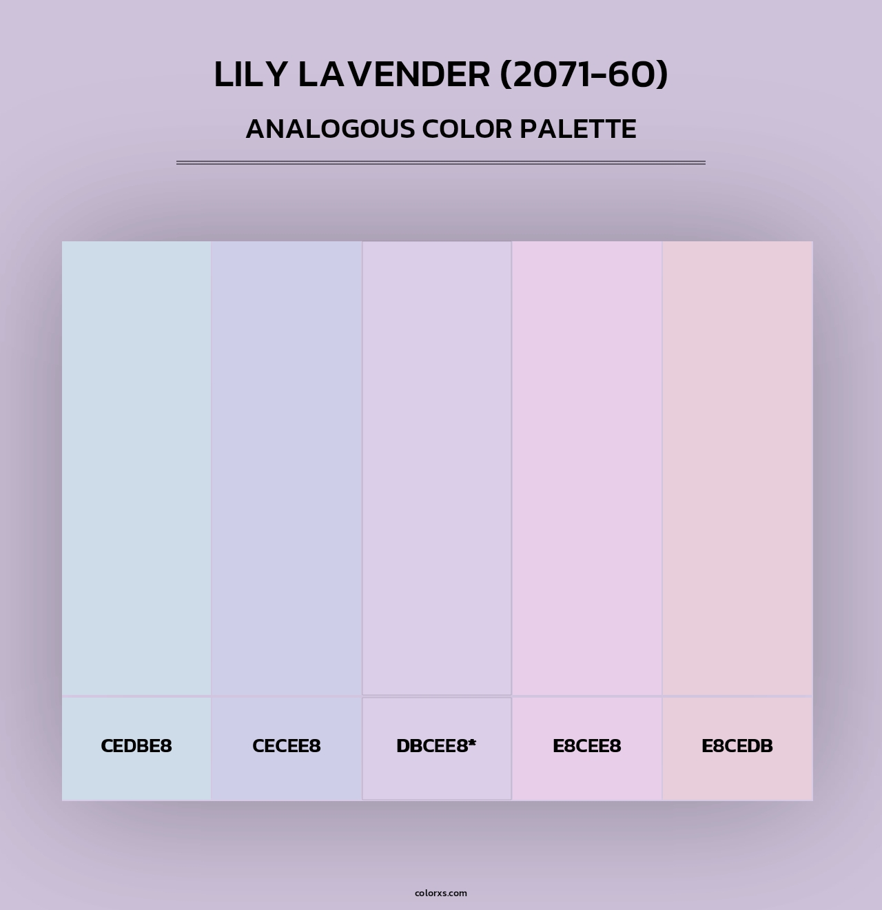 Lily Lavender (2071-60) - Analogous Color Palette