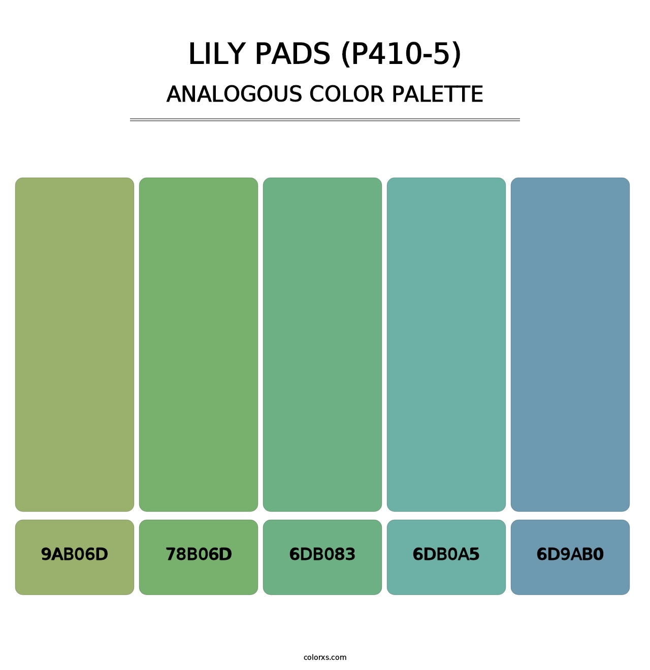 Lily Pads (P410-5) - Analogous Color Palette