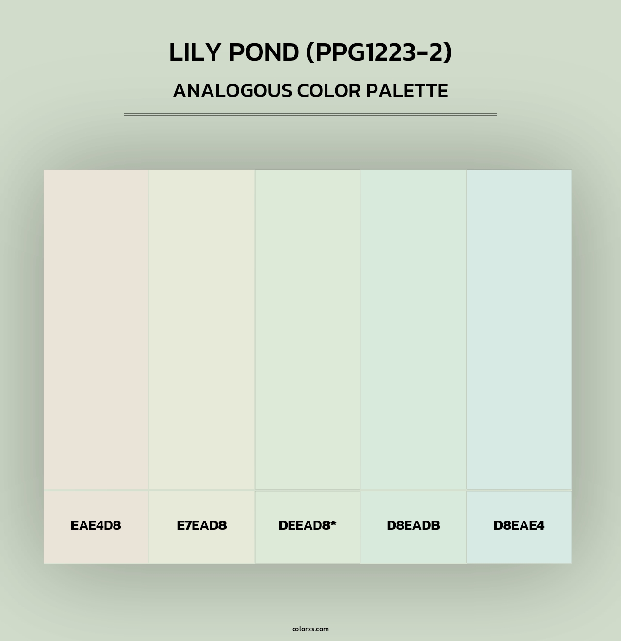 Lily Pond (PPG1223-2) - Analogous Color Palette