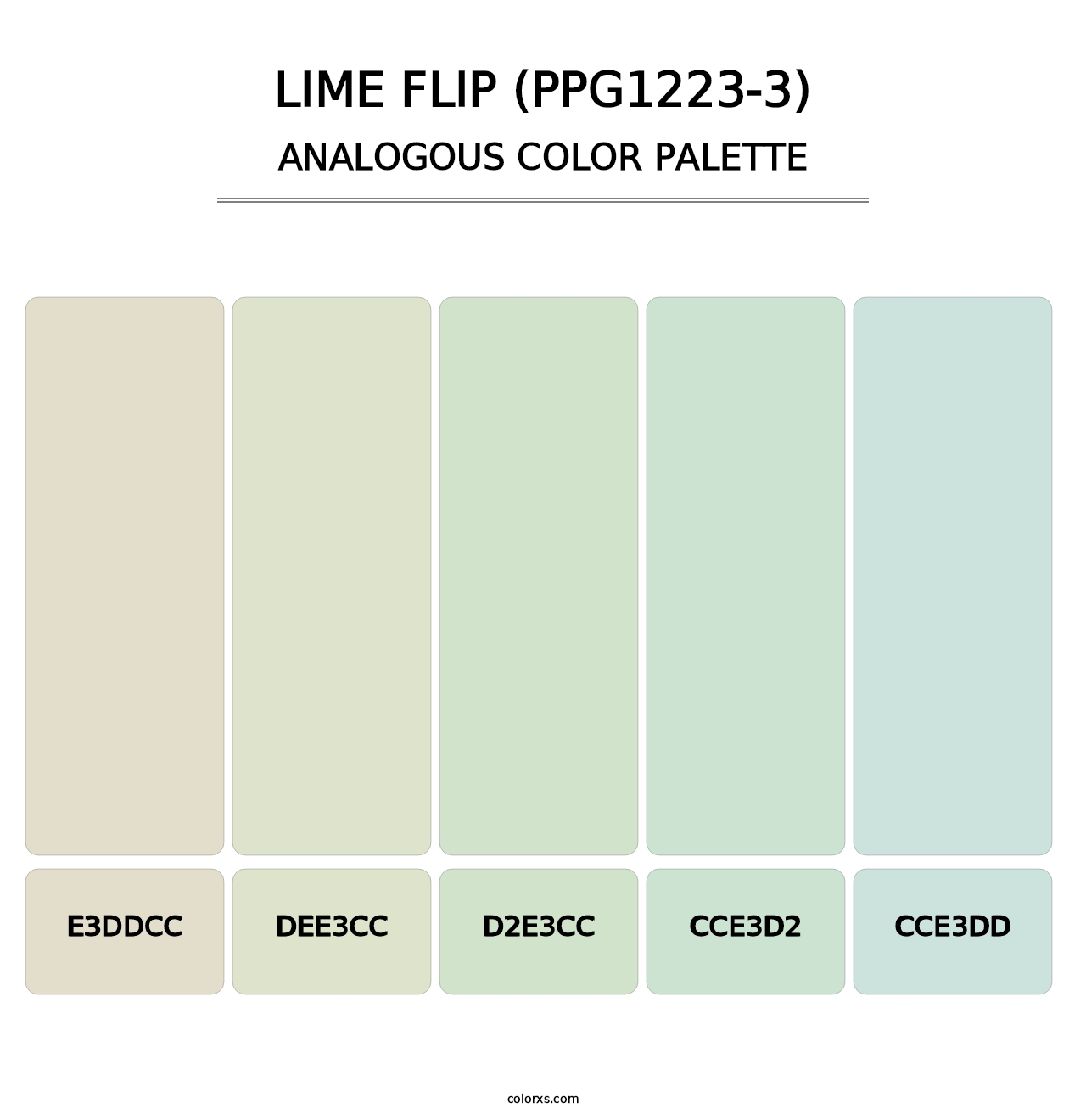 Lime Flip (PPG1223-3) - Analogous Color Palette