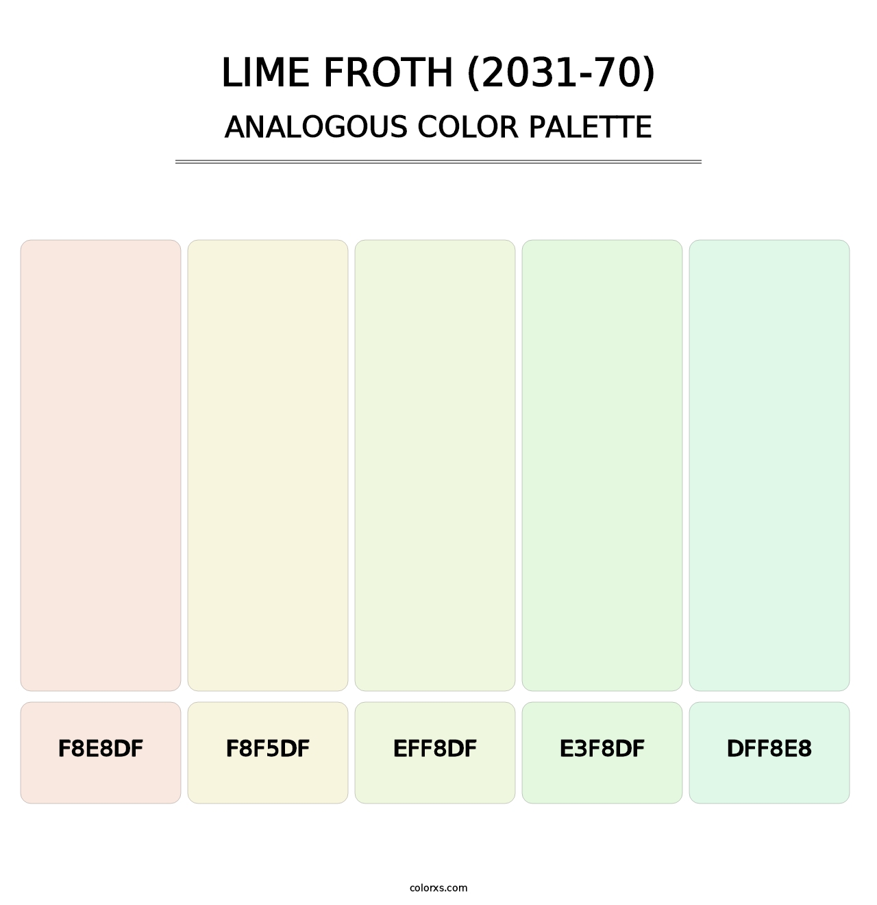 Lime Froth (2031-70) - Analogous Color Palette