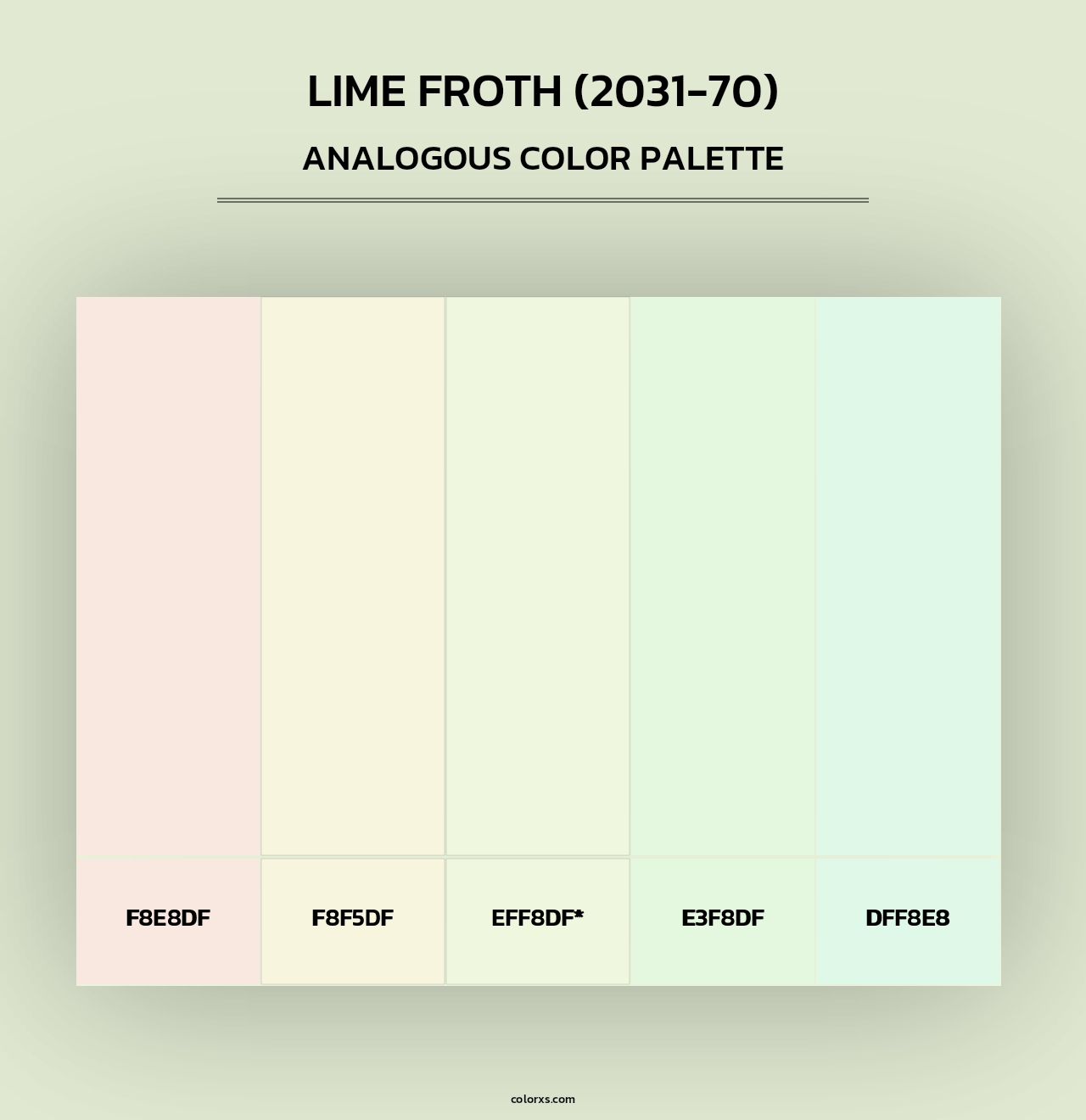 Lime Froth (2031-70) - Analogous Color Palette