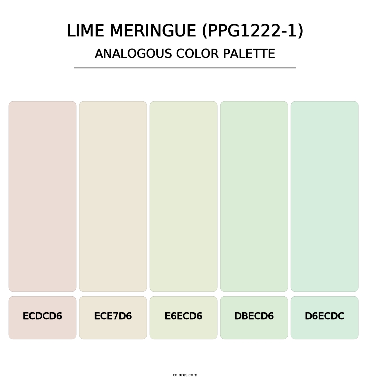 Lime Meringue (PPG1222-1) - Analogous Color Palette