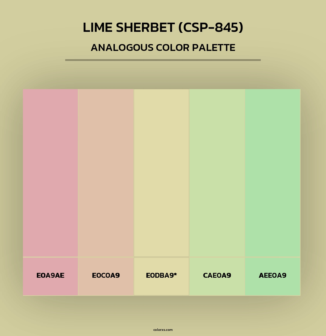 Lime Sherbet (CSP-845) - Analogous Color Palette