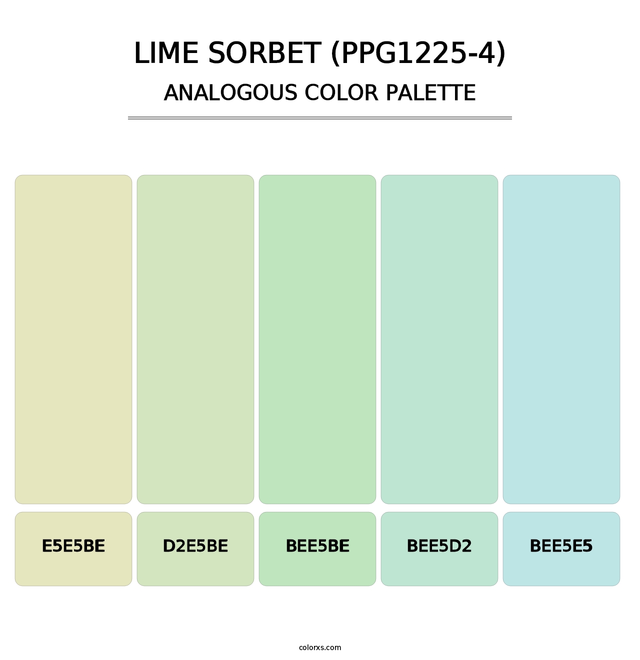 Lime Sorbet (PPG1225-4) - Analogous Color Palette