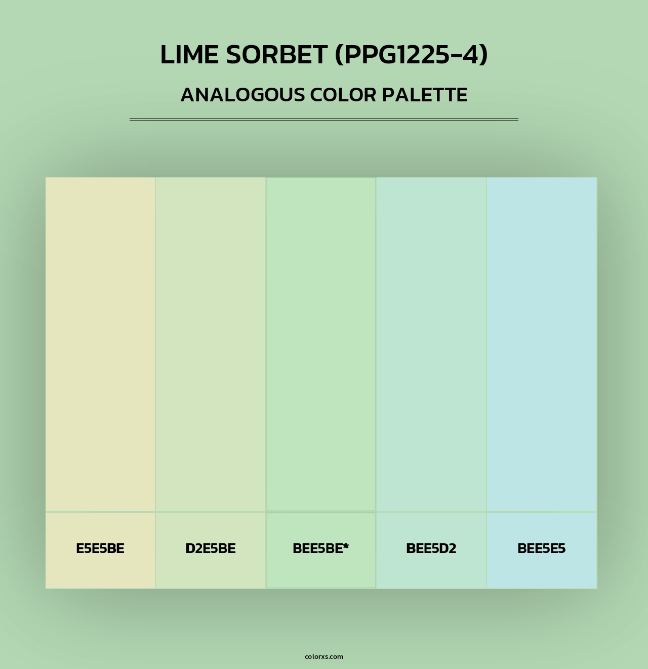 Lime Sorbet (PPG1225-4) - Analogous Color Palette