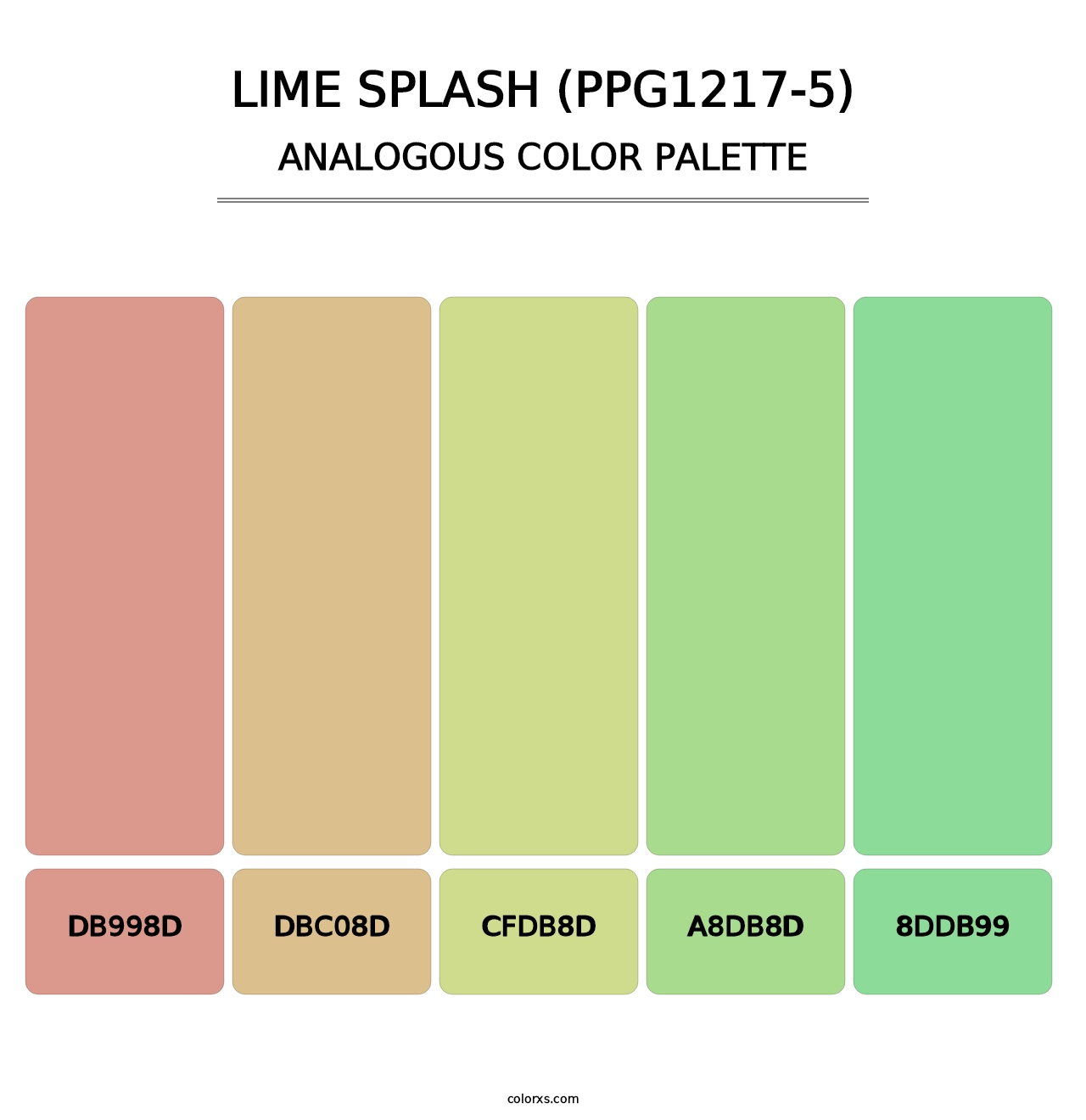 Lime Splash (PPG1217-5) - Analogous Color Palette