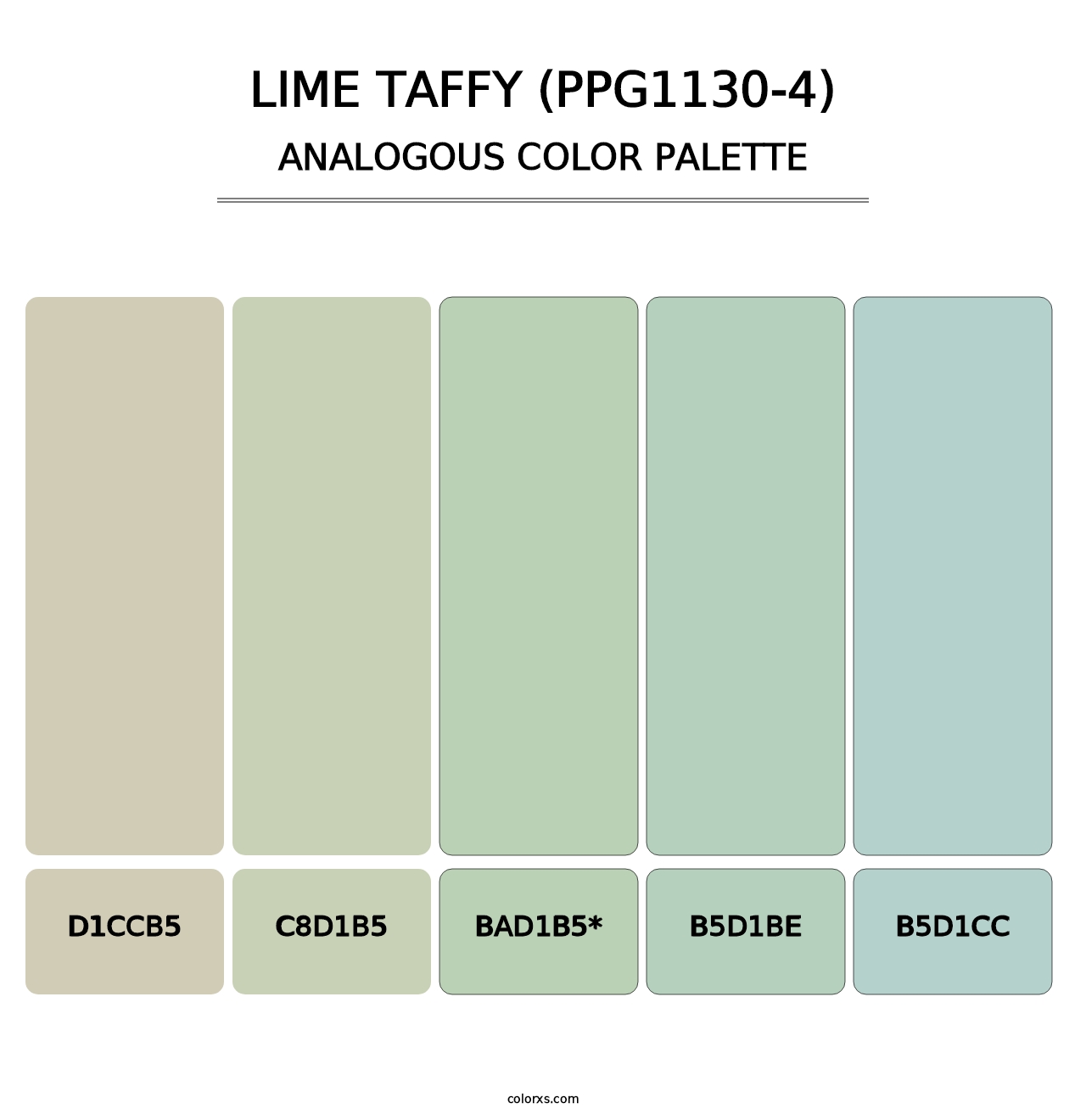 Lime Taffy (PPG1130-4) - Analogous Color Palette