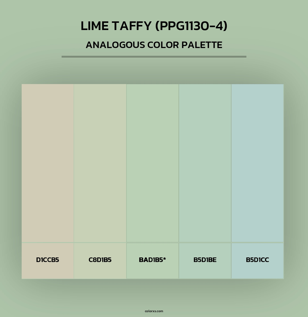 Lime Taffy (PPG1130-4) - Analogous Color Palette