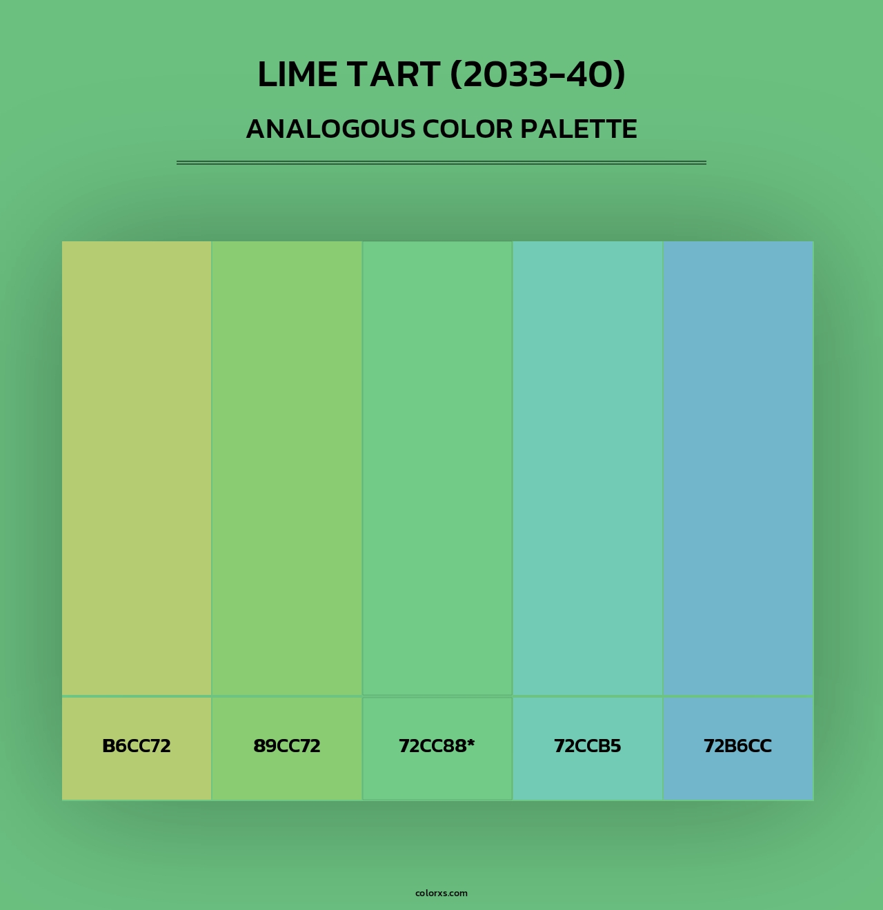 Lime Tart (2033-40) - Analogous Color Palette