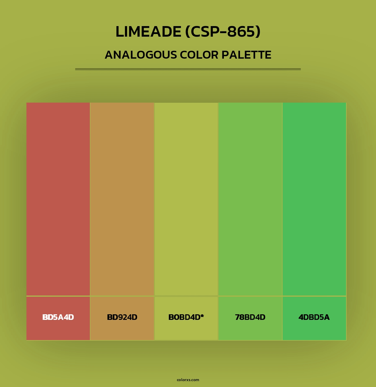 Limeade (CSP-865) - Analogous Color Palette