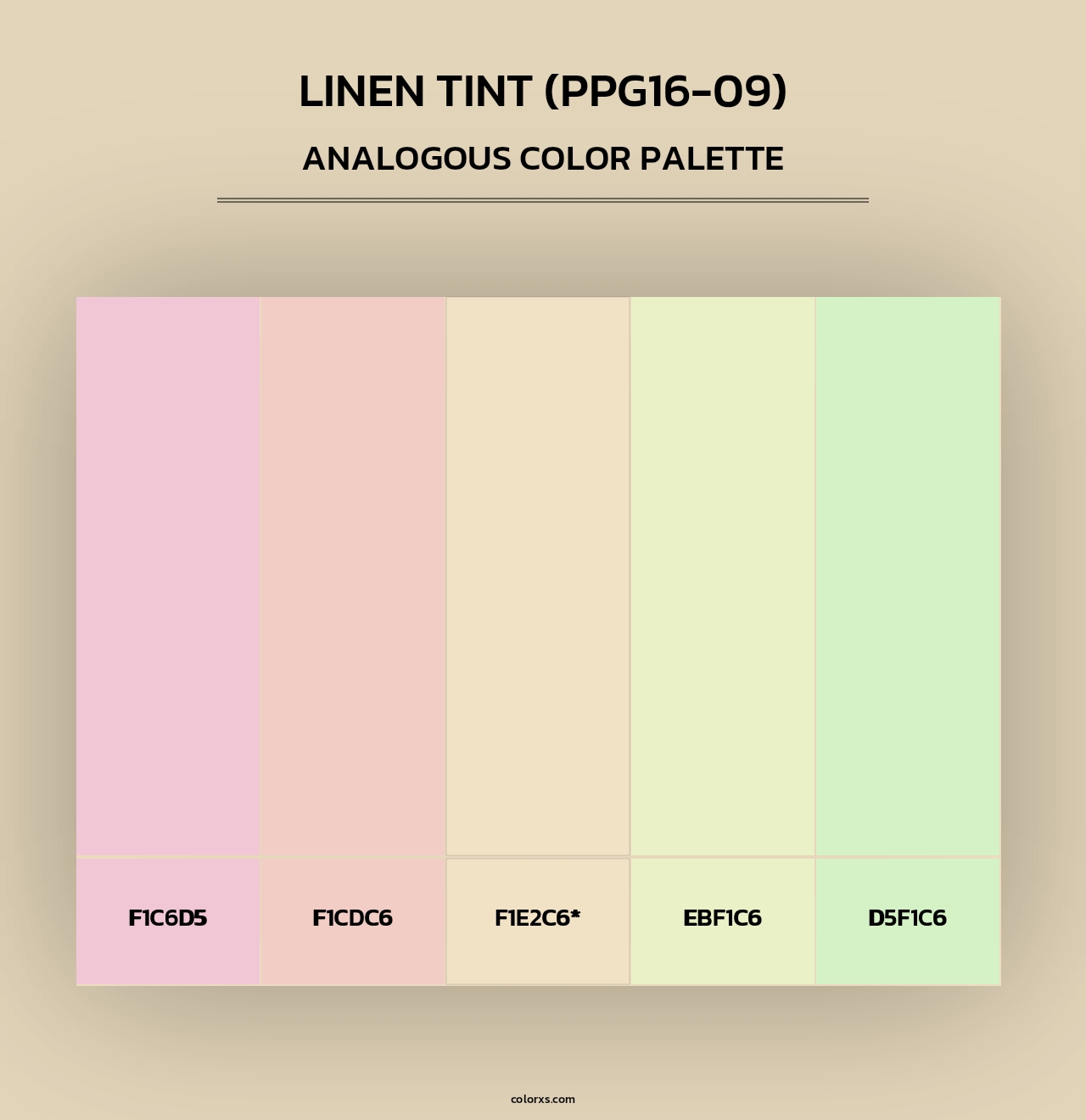 Linen Tint (PPG16-09) - Analogous Color Palette