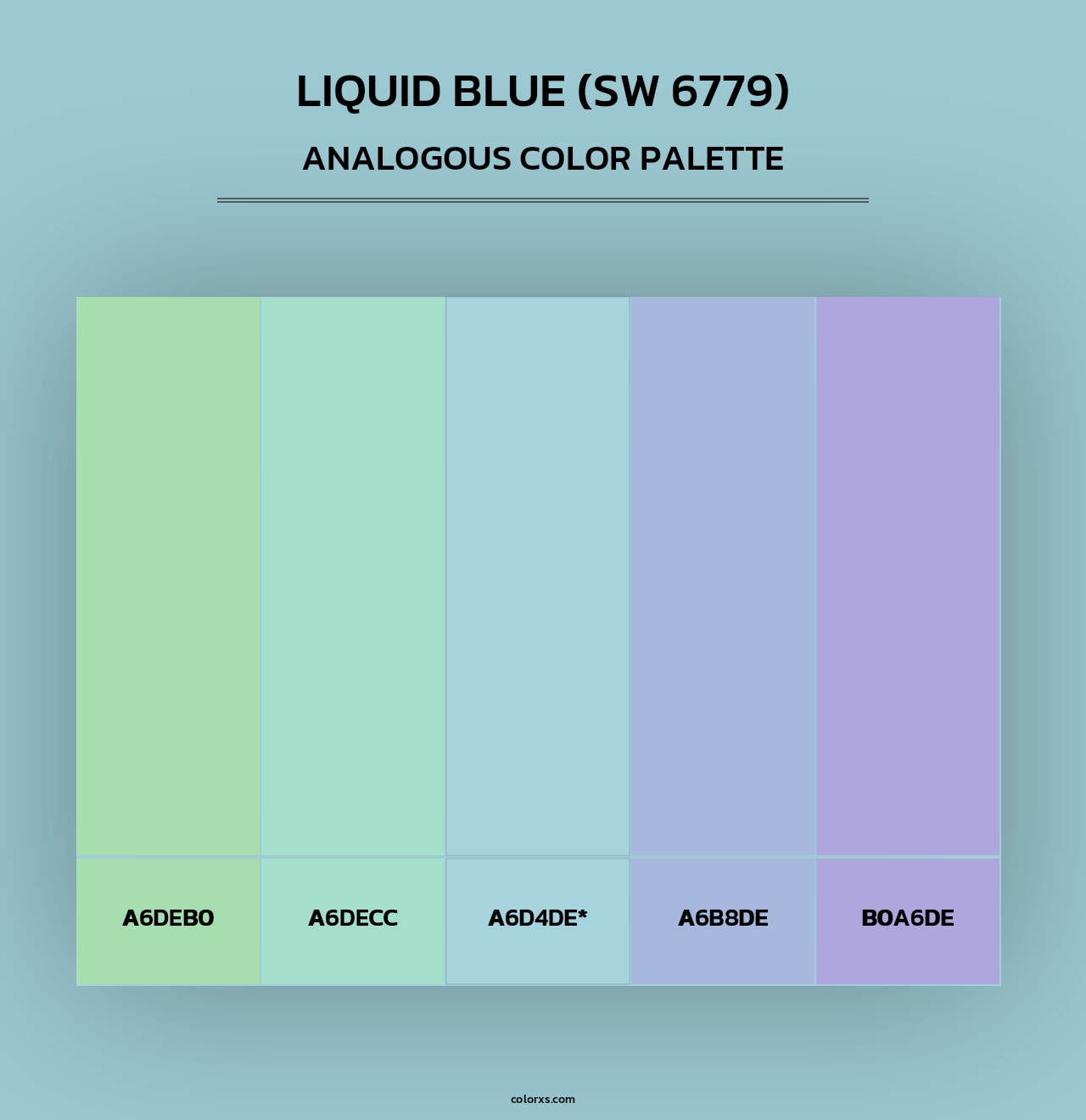 Liquid Blue (SW 6779) - Analogous Color Palette