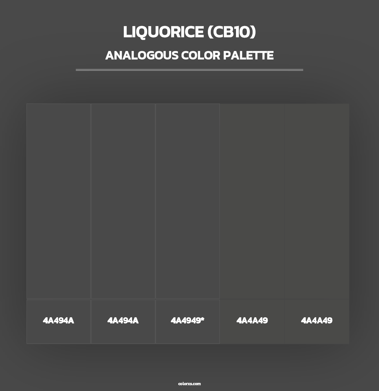 Liquorice (CB10) - Analogous Color Palette