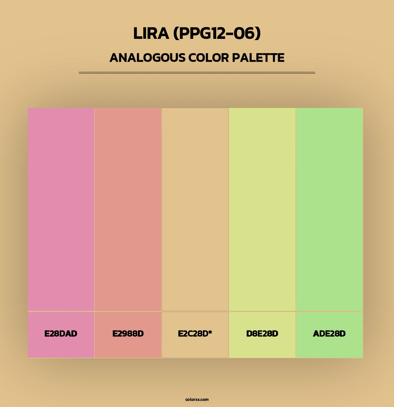 Lira (PPG12-06) - Analogous Color Palette