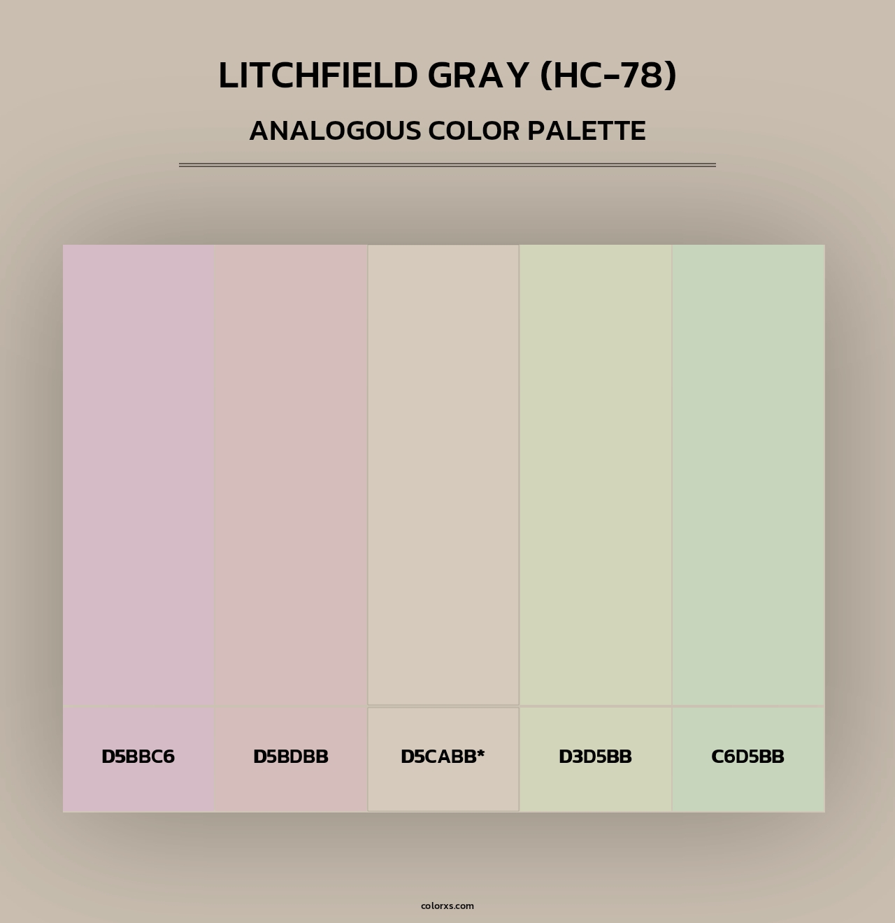 Litchfield Gray (HC-78) - Analogous Color Palette