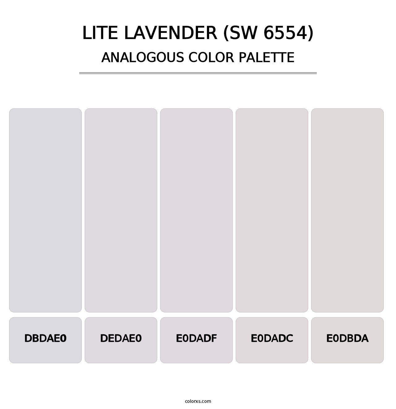 Lite Lavender (SW 6554) - Analogous Color Palette