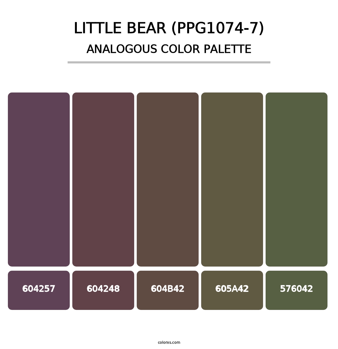 Little Bear (PPG1074-7) - Analogous Color Palette