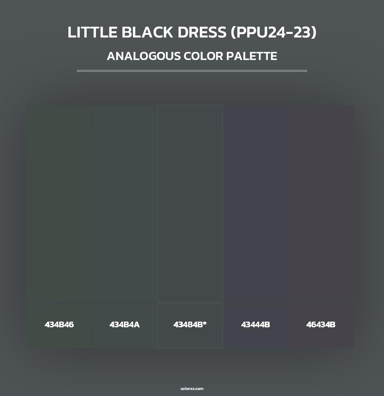 Little Black Dress (PPU24-23) - Analogous Color Palette