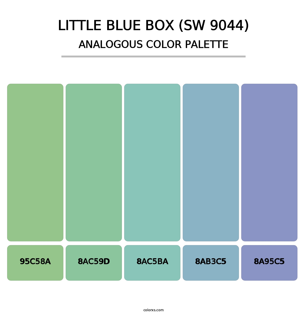 Little Blue Box (SW 9044) - Analogous Color Palette