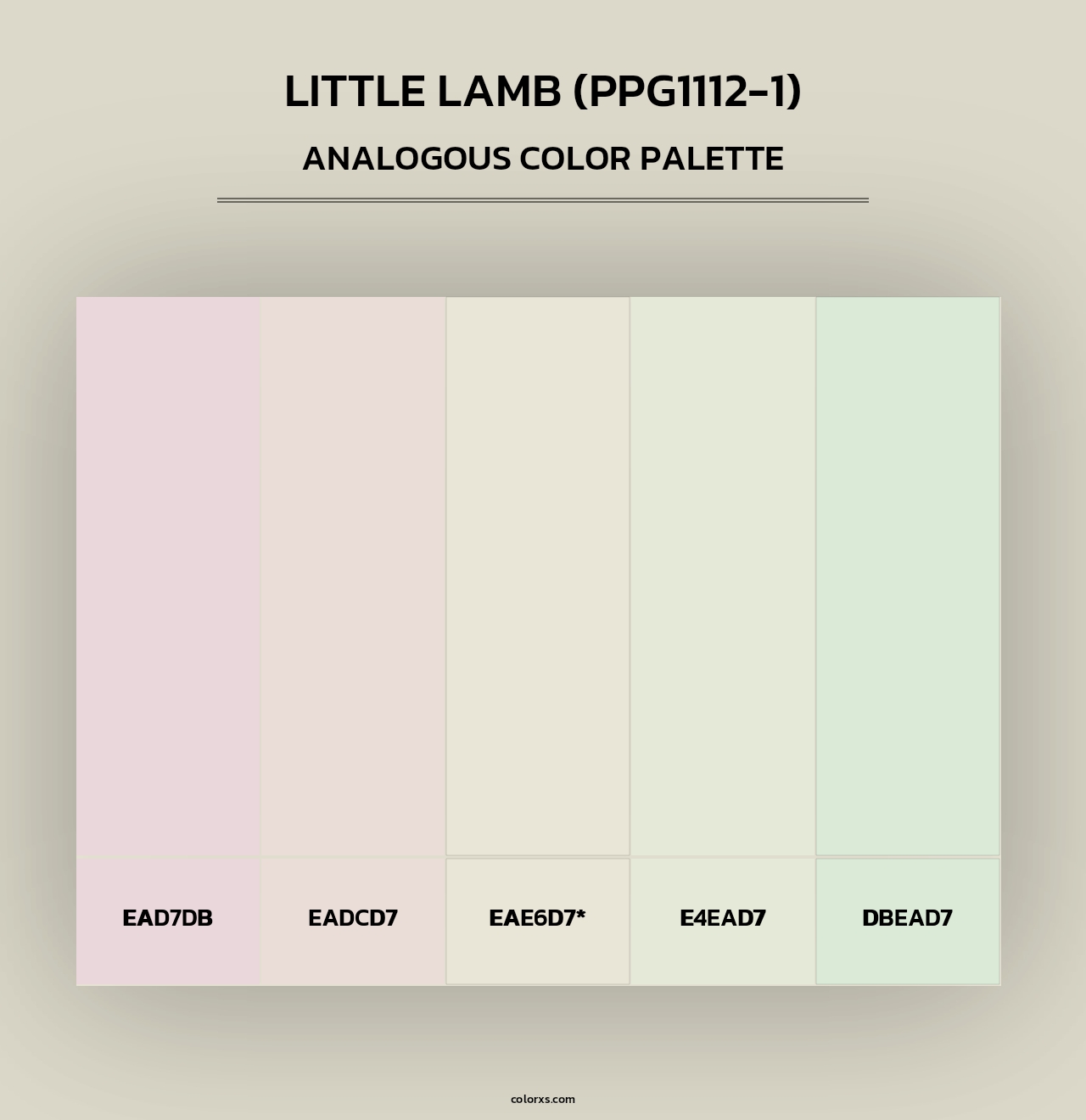 Little Lamb (PPG1112-1) - Analogous Color Palette