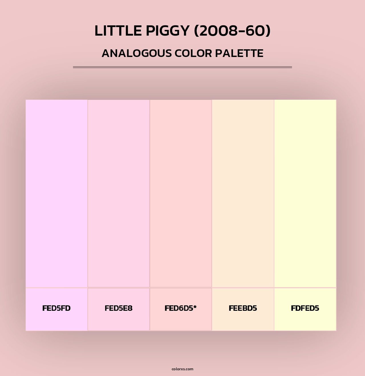 Little Piggy (2008-60) - Analogous Color Palette