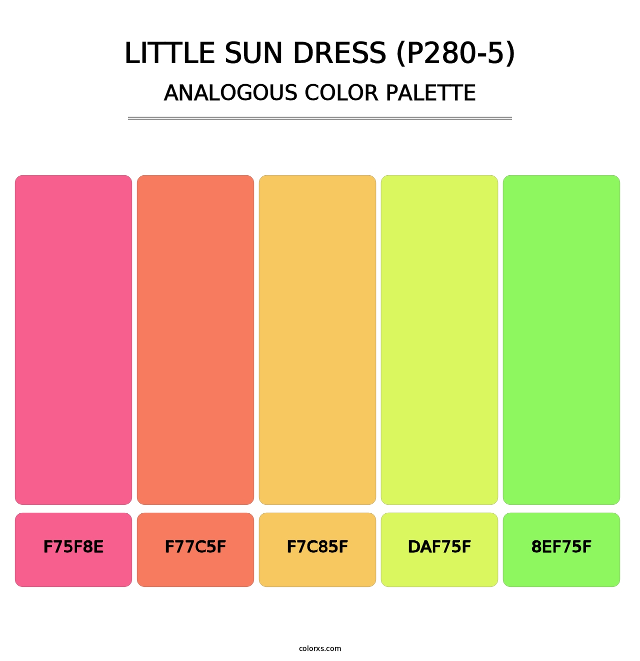 Little Sun Dress (P280-5) - Analogous Color Palette
